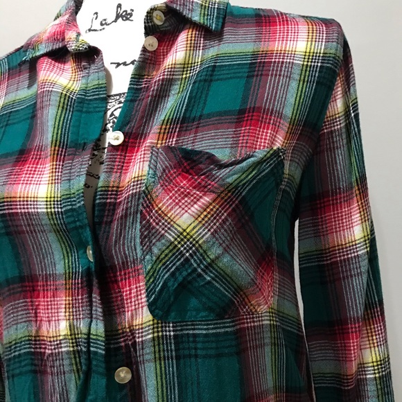 AE | Plaid Boyfriend Fit Flannel - S - Picture 3 of 7